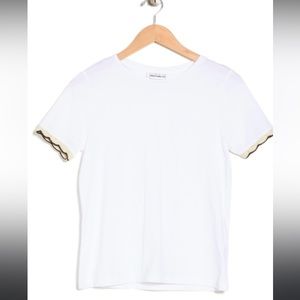 For The Republic Embroidered Sleeve Top New